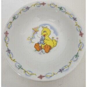 VTG Sesame Street Porcelain Children's Dish - Big Bird - Japan Newcor